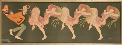 Édouard Alexandre BERNARD (1879-1950) Danseuses de French Cancan
Suite de six pochoirs,...