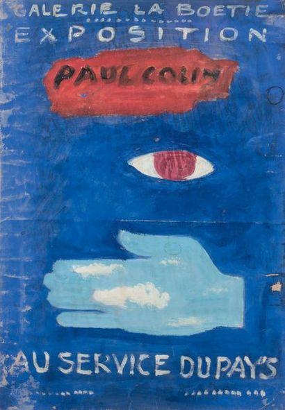 Paul COLIN (1892-1985) Projet d'affiche pour l'exposition " Paul Colin au Service...