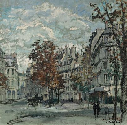 Constantin KLUGE (1912-2003) Avenue Matignon
Huile sur toile, signée en bas à droite.
Sur...