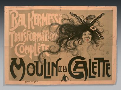 YONI 
Moulin de la Galette, bal, kermesse, transformation complète
Affiche lithographiée,...