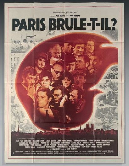 ANONYME Paris brûle-t-il?
Affiche du film de René Clément, 1966.
160 x 120 cm.