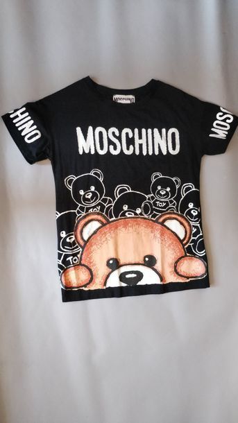 null MOSCHINO Couture

Tee-shirt en jersey de coton noir imprimé du motif d'ours...