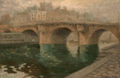 MAURICE PARERA (1888-1916) Le Pont Neuf, circa 1910
Huile sur toile, signée en bas...