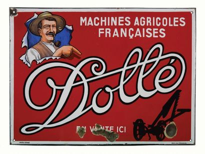 null DOLLÉ Enamelled plate for Dollé agricultural machinery.
Dollé-Chaube was founded...