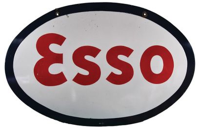 null ESSO Enamelled plate for Esso.
Format: oval, flat, double-sided.
Process: stencil.
Lettering:...