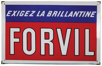 null FORVIL Plaque émaillée pour la brillantine Forvil.
Format: rectangulaire, plat,...