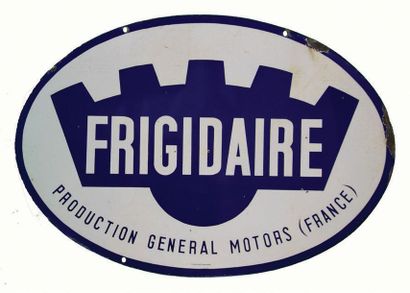 null FRIGIDAIRE Enamelled plate for Frigidaire.
Format: oval, flat.
Process: stencil...