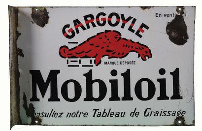 null MOBILOIL Plaque émaillée pour les huiles Mobiloil.
Format: rectangulaire, plate,...