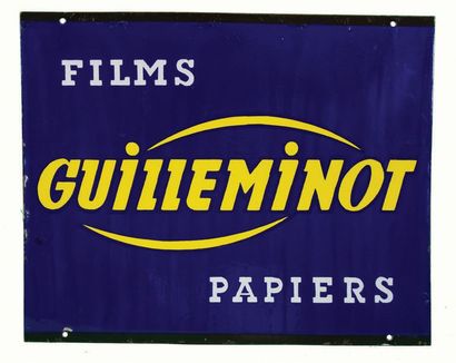 null GUILLEMINOT Plaque émaillée pour les films Guilleminot.
Format: rectangulaire,...