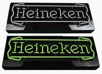 null HEINEKEN Green neon illuminated sign for Heineken beers (N.L).
Format: green...
