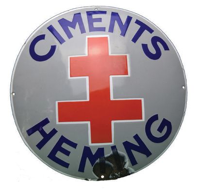 null HEMING Enamelled plate for Heming cements.
Format: circular, curved.
Process:...