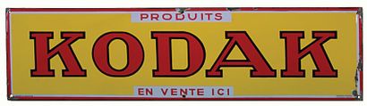 null KODAK Bandeau émaillé pour les produits Kodak.
Entreprise fondée en 1881 à Rochester...