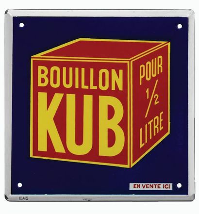 null KUB Petite plaque émaillée pour le bouillon Kub, pour 1/2 litre.
Format: carré,...