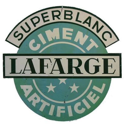 null LAFARGE Enamelled plate for Lafarge cements.
This company originated in 1749,...