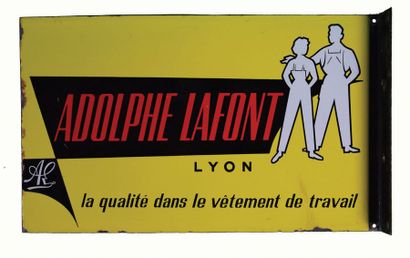 null ADOLPHE LAFONT Enamelled plate for Adolphe Lafont workwear.
Format: rectangular,...