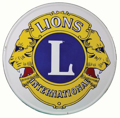 null LION'S CLUB Enamelled plaque for the Lions Club - liberty, Intelligence,
Our...