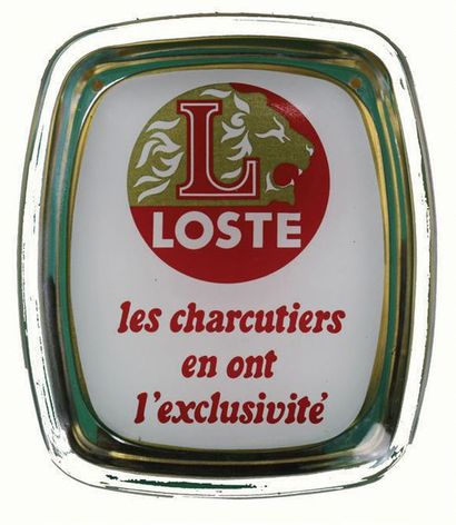 null LOSTE Glass advertising coin collector for Loste hams and deli meats.
This firm...
