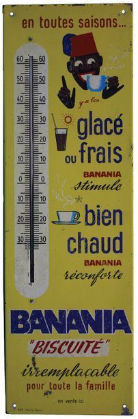 null BANANIA Lithographed sheet - thermometer for Banania.
Format: rectangular, flat,...