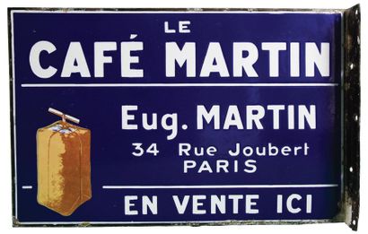 null MARTIN Plaque émaillée pour le café Martin.
Cette marque de café fut fondé par...
