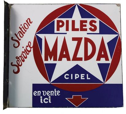 null MAZDA Enamelled plate for Mazda batteries.
This French brand was born in 1921...
