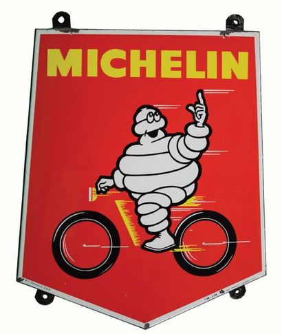 null MICHELIN Enamelled plate for Michelin bicycle tires.
Format: badge-shaped, flat.
Process:...