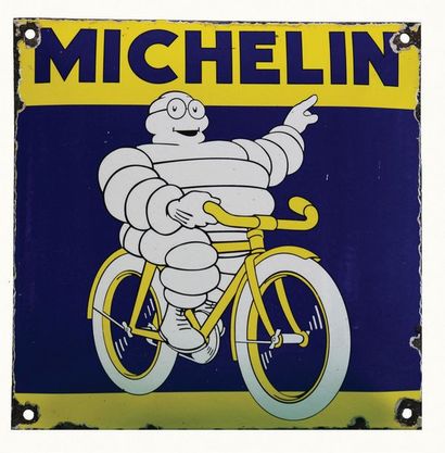 null MICHELIN Enamelled plate for Michelin bicycle tires.
Format: Square, curved.
Illustration:...
