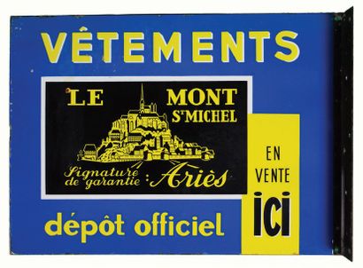 null MONT SAINT-MICHEL Enamelled plate for Mont Saint-Michel clothing.
Format: rectangular,...