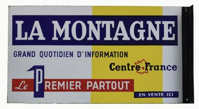null LA MONTAGNE Enamelled plaque for the newspaper La Montagne.
The daily newspaper...