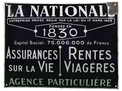 null LA NATIONALE Calendrier publicitaire des assurances La Nationale.
Format: carton,...