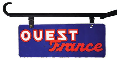 null OUEST FRANCE Enamelled sign for the daily newspaper Ouest France.
Format: rectangular,...