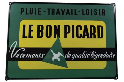 null LE BON PICARD Plaque émaillée pour les vêtements Le bon Picard.
Format: rectangulaire,...
