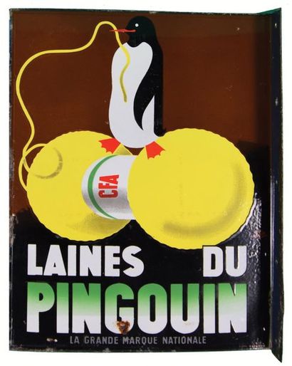 null PINGOUIN Plaque émaillée pour les laines Pingouin.
Format: rectangulaire, plat,...