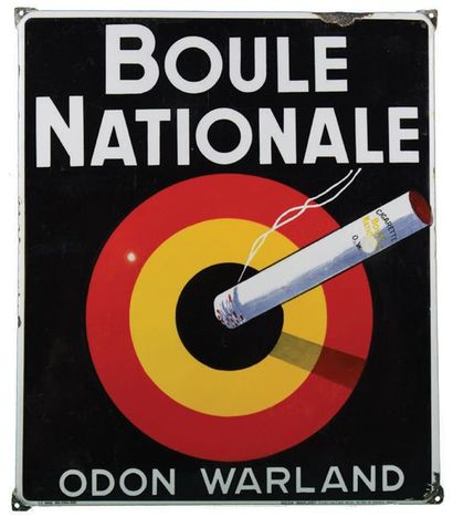 null BOULE NATIONALE Plaque émaillée pour les cigarettes
Boule Nationale.
Format:...