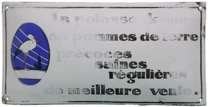 null POTASSE D'ALSACE Petite plaque émaillée vantant les bienfaits de la Potasse...