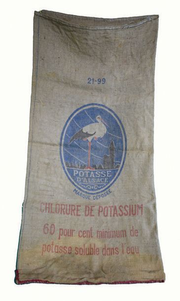 null ALSACE POTASSE Bag for potassium chloride fertilizers, for Alsace Potash.
Jute...