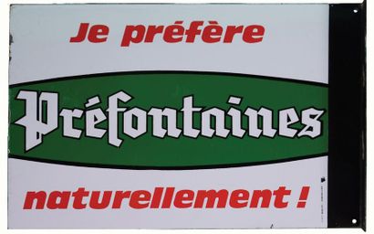 null PRÉFONTAINES Plaque émaillée pour les vins Préfontaines.
Groupe SVF, Société...