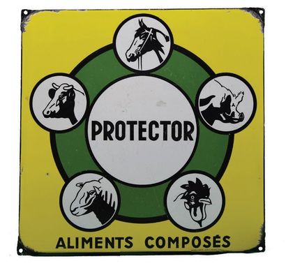 null PROTECTOR Plaque émaillée pour les aliments agricoles Protector.
Format: carré,...