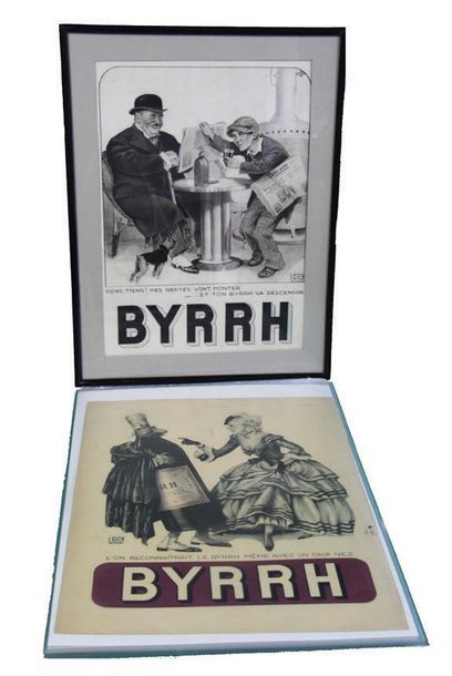 null BYRRH Lot de 10 affiches issues du journal «L'Illustration» de 1931 à 1939,...