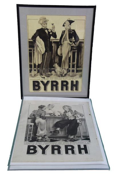 null BYRRH Lot de 10 affiches issues du journal «L'illustration» de 1931 à 1939,...