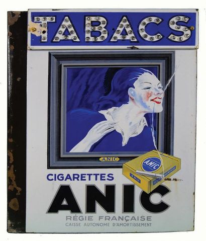 null CELTIQUES et ANIC Plaque émaillée pour les tabacs Celtiques et Anic de la Régie...