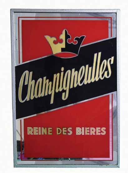 null FLOWERS Mirror for Champigneulles beers.
Format: rectangular, hammered frame.
Illustration:...