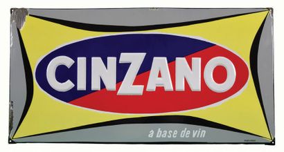 null CINZANO Plaque émaillée pour l'apéritif Cinzano.
Format: rectangulaire, plat,...