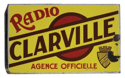 null CLARVILLE Plaque émaillée pour les poste radiophoniques Clarville.
Format: rectangulaire,...
