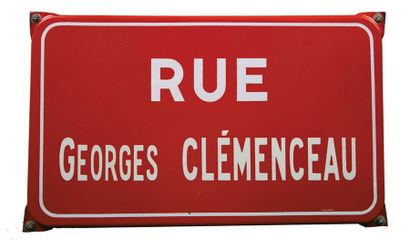 null CLÉMENCEAU GEORGES (RUE)
Plaque nominative émaillée de la rue Georges Clémenceau.
Né...
