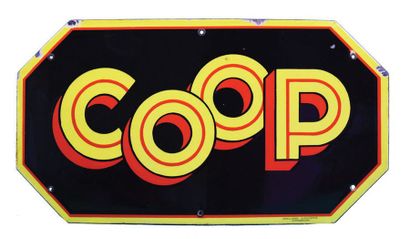 null COOP Enamelled plate for COOP. The first cooperative stores were opened in the...