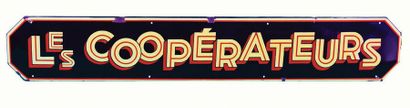 null THE COOPERATORS Large enamelled banner for The Co-operators stores.
Format:...