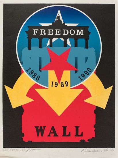 Robert Indiana (1928-2018) The Wall
Lithographie en couleur avec embossage, signée...