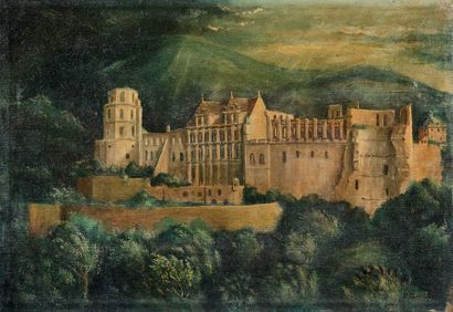 Peter SCHOLZ (XXe) * Vue du château d'Heidelberg
Huile sur toile, signée en bas à...