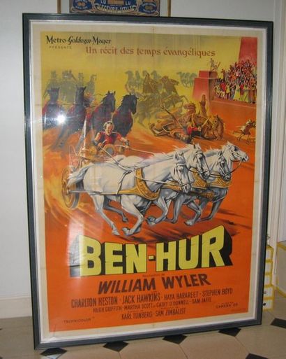 null « BEN HUR »

Affiche originale en couleurs encadrée

Film de William WYLER,...