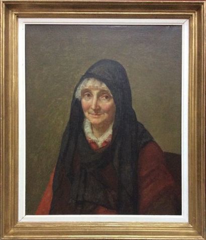 null Portrait de Madame Chardin Huile sur toile rentoilée.
71,5 x 59,5 cm.
